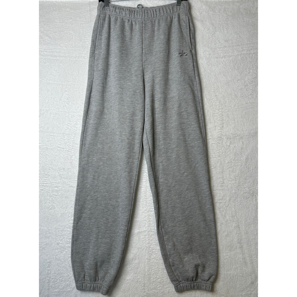 Alo Yoga Sweatpants Womens Gray Drawstring Elastic Cuff Joggers